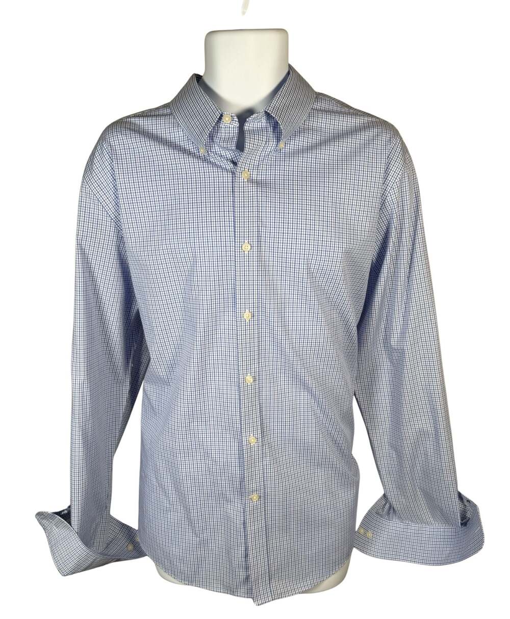 Tommy Hilfiger TH Flex Regular Fit Stretch Blue Checkered Shirt